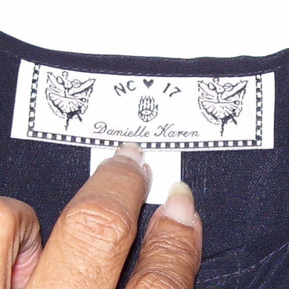 VTG NC 17 Danielle Karen Asymmetrical Black Dress - Picture 3 of 8